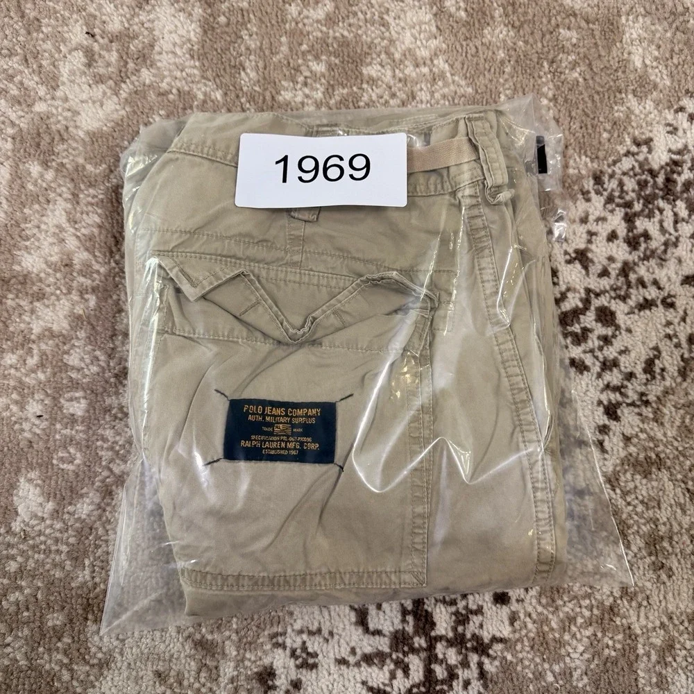 VTG‎ Y2K Polo Jeans Co Ralph Lauren Military Style Baggy Cargo Shorts 33 Grunge